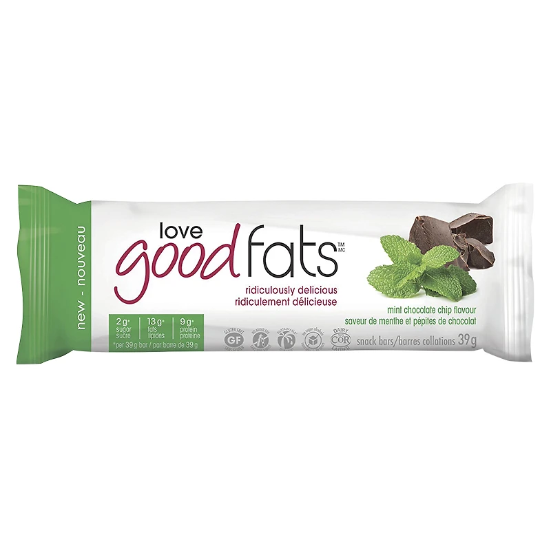 Love Good Fats Snack Bar - Mint Chocolate Chip - 39g
