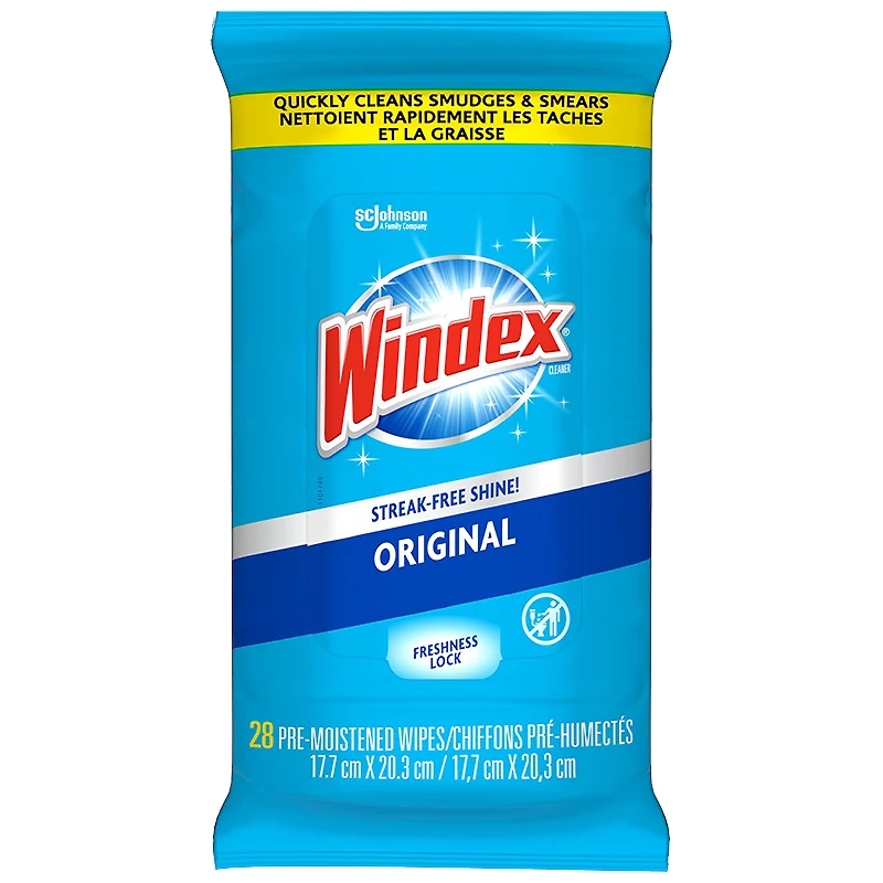 Windex Original Glass Wipes - 28s