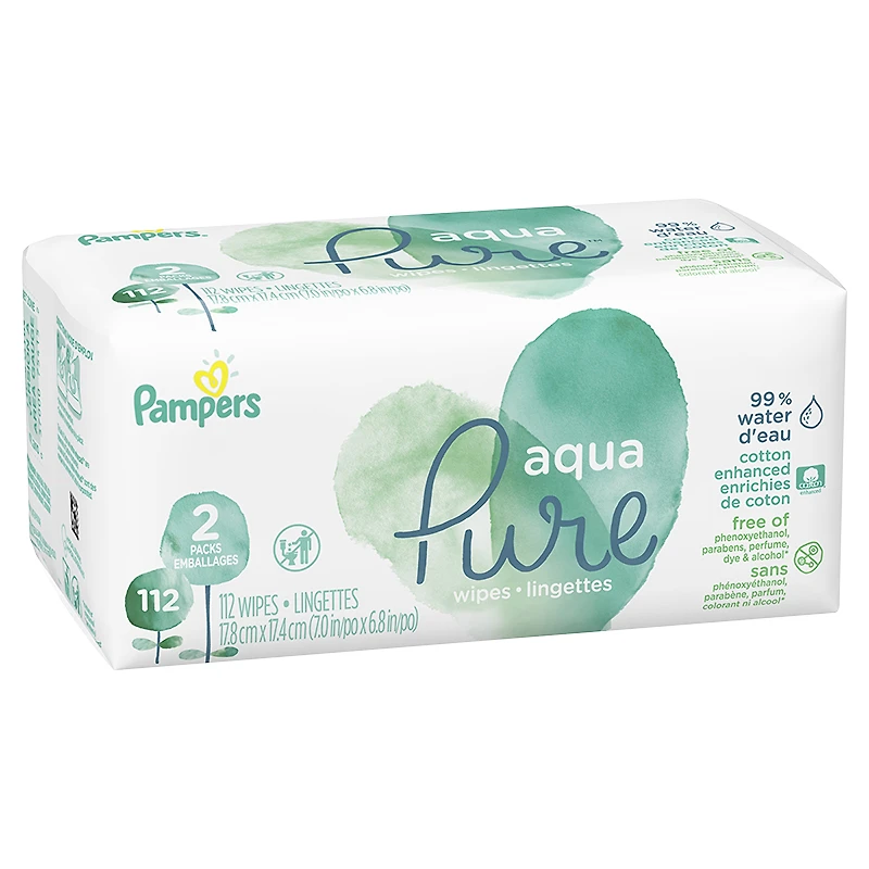 Pampers Aqua Pure Wipes - 112's