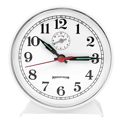 Marathon Mechanical Clock - White - CL034001WH
