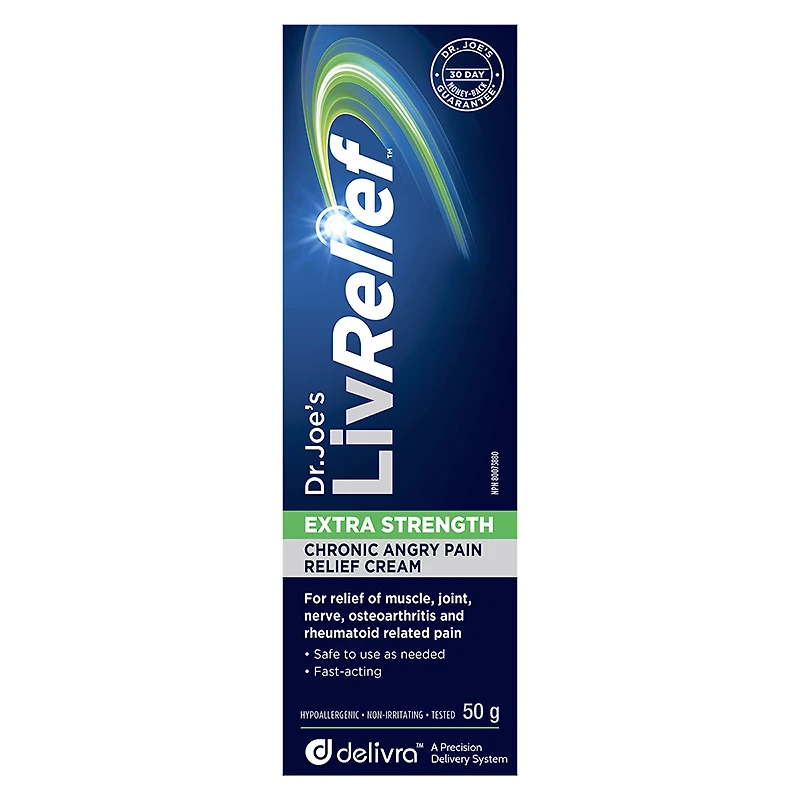 Dr. Joe's LivRelief Chronic Angry Pain Relief Cream - Extra Strength - 50g