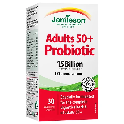 Jamieson Adult 50+ Probiotic Complex - 15 Billion Active Cells - 30s