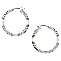 Nine West Click-It Hoop Earrings - Silver