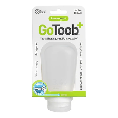 Go Toob+ Squeezable Travel Tube - Clear - 100ml