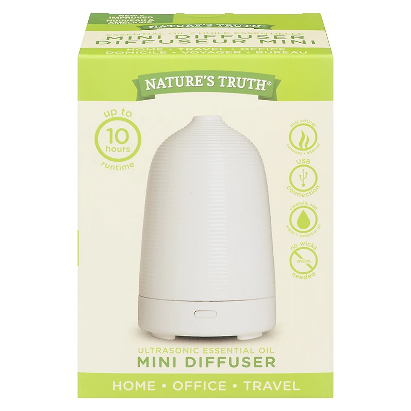 Nature's Truth Ultrasonic Essential Oil Mini Diffuser - 10546