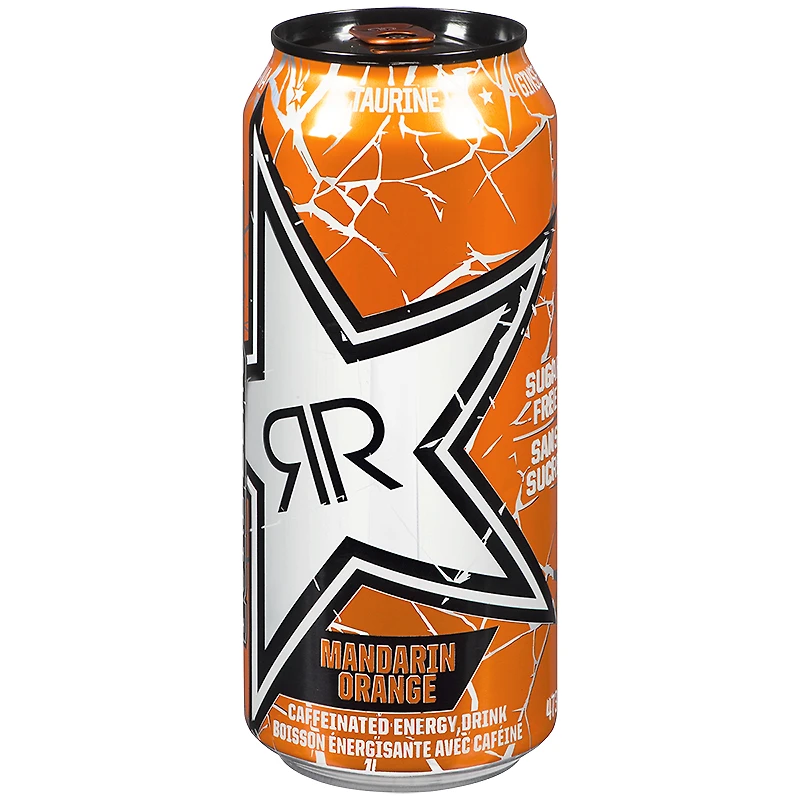 Rockstar Caffeinated Energy Drink - Mandarin Orange - 473ml