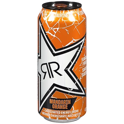 Rockstar Caffeinated Energy Drink - Mandarin Orange - 473ml