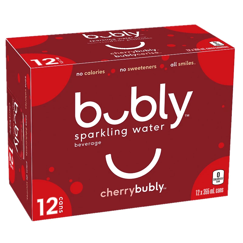 Bubly Sparkling Water - Cherry - 12x355ml
