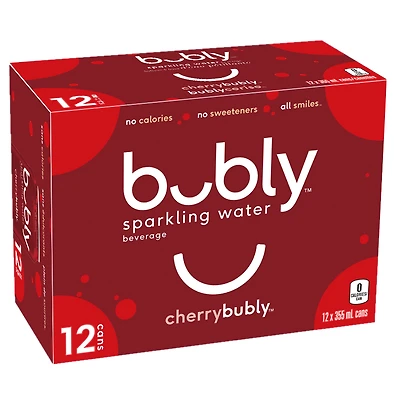 Bubly Sparkling Water - Cherry - 12x355ml
