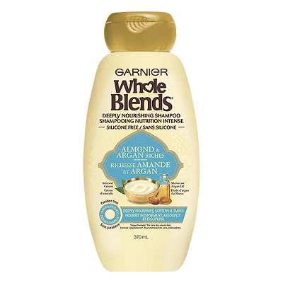 Garnier Whole Blends Deeply Nourishing Shampoo - Almond & Argan Riches - 370ml