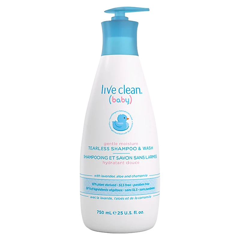 Live Clean Baby Tearless Shampoo & Wash - 750ml