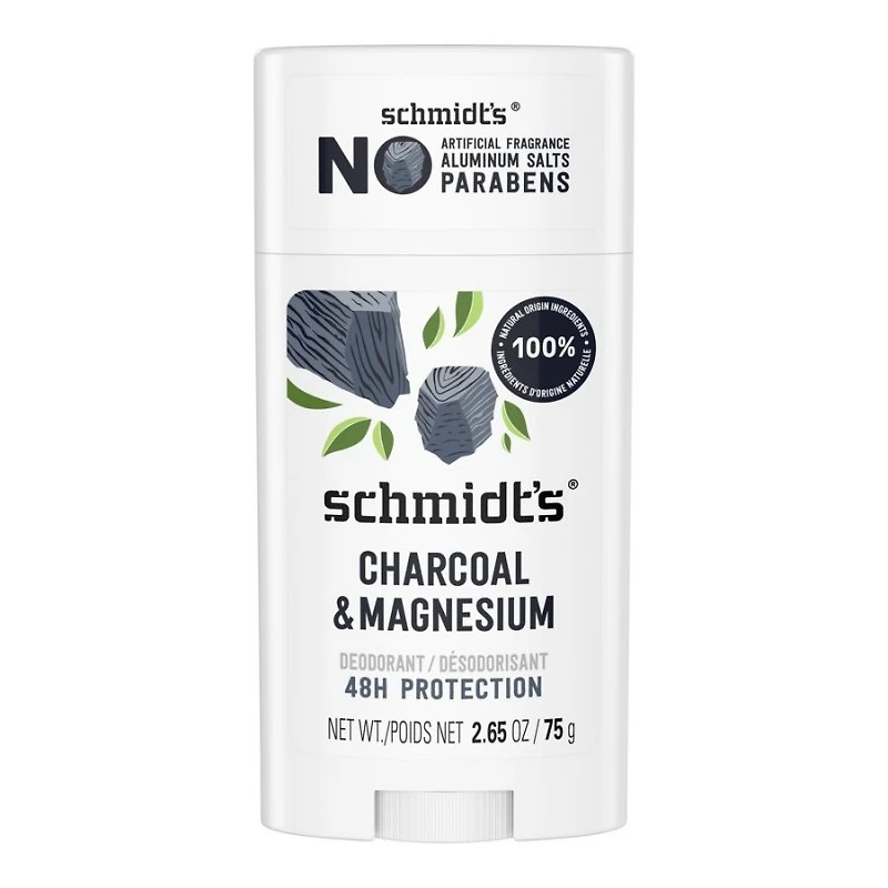 Schmidt's Natural Deodorant Stick - Charcoal + Magnesium - 75g