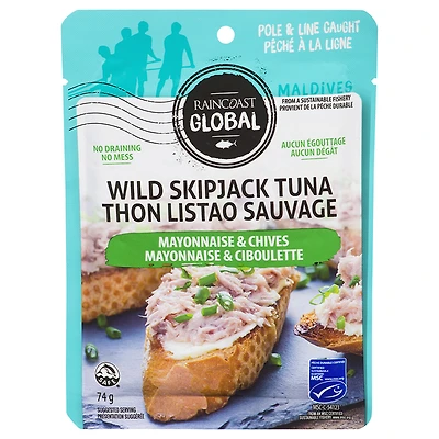 Raincoast Global Wild Skipjack Tuna - Mayonnaise & Chives - 74g