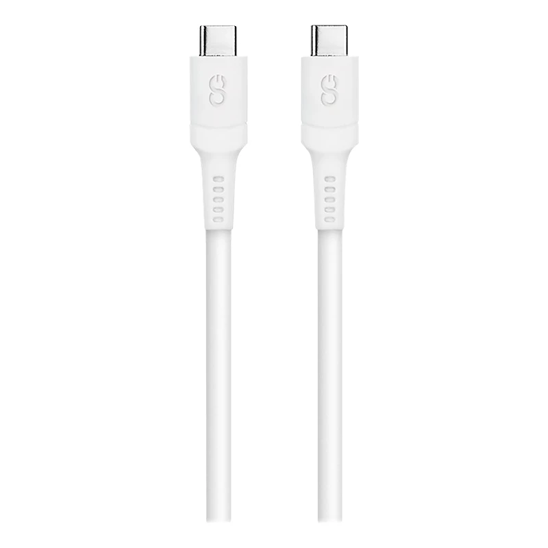 Logiix Sync & Charge USB-C to USB-C Anti-Stress Cable - White - LGX-12875