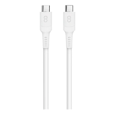 Logiix Sync & Charge USB-C to USB-C Anti-Stress Cable - White - LGX-12875