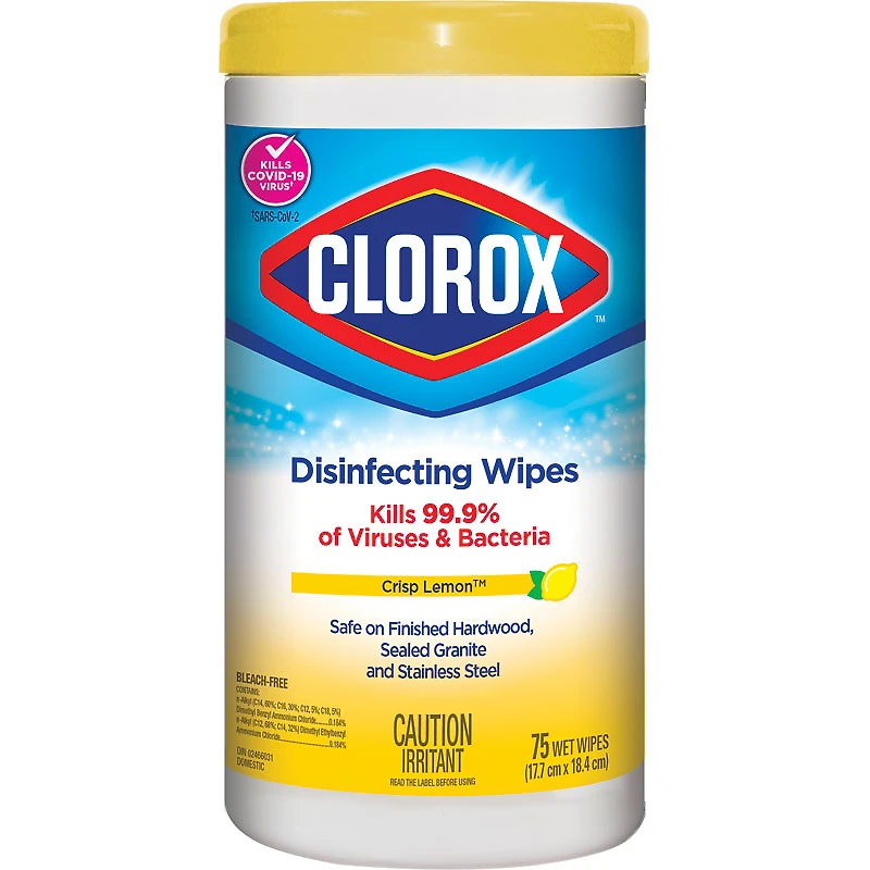 Clorox Disinfecting Cleaning Wipes - Lemon - 75s