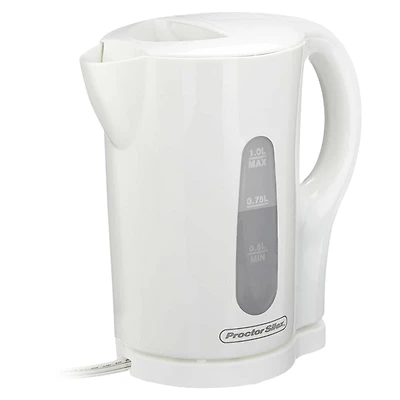 Proctor Silex Cordless Jug Kettle - White - 1L - 41005