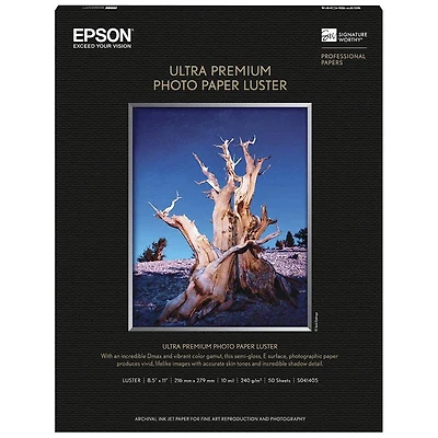 Epson Ultra Premium Photo Paper Luster - 8.5 x 11inch - 50 Sheets - S041405
