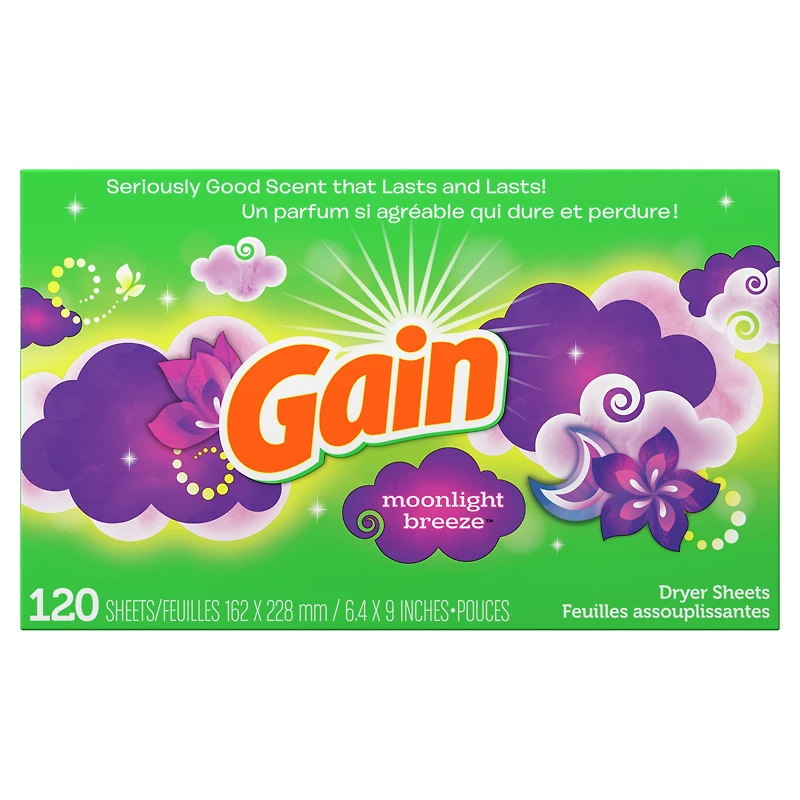 Gain Dryer Sheets - Moonlight Breeze - 120s