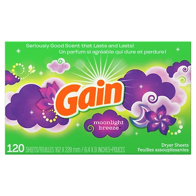 Gain Dryer Sheets - Moonlight Breeze - 120s