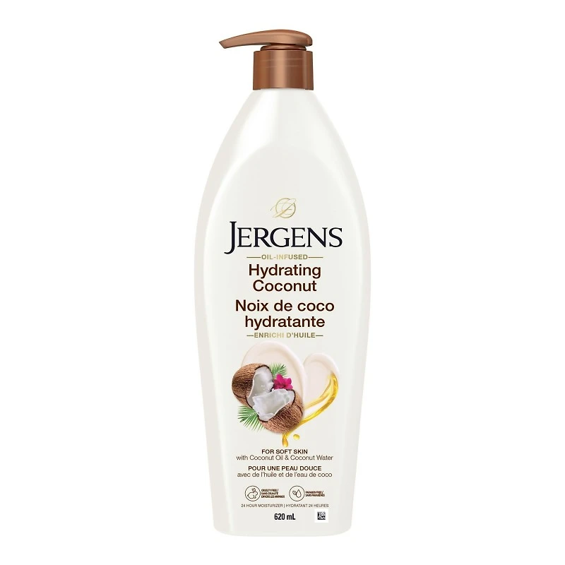 Jergens Oil Infused Hydrating Coconut Lotion - Coconut Oil & Coconut Water - 620ml