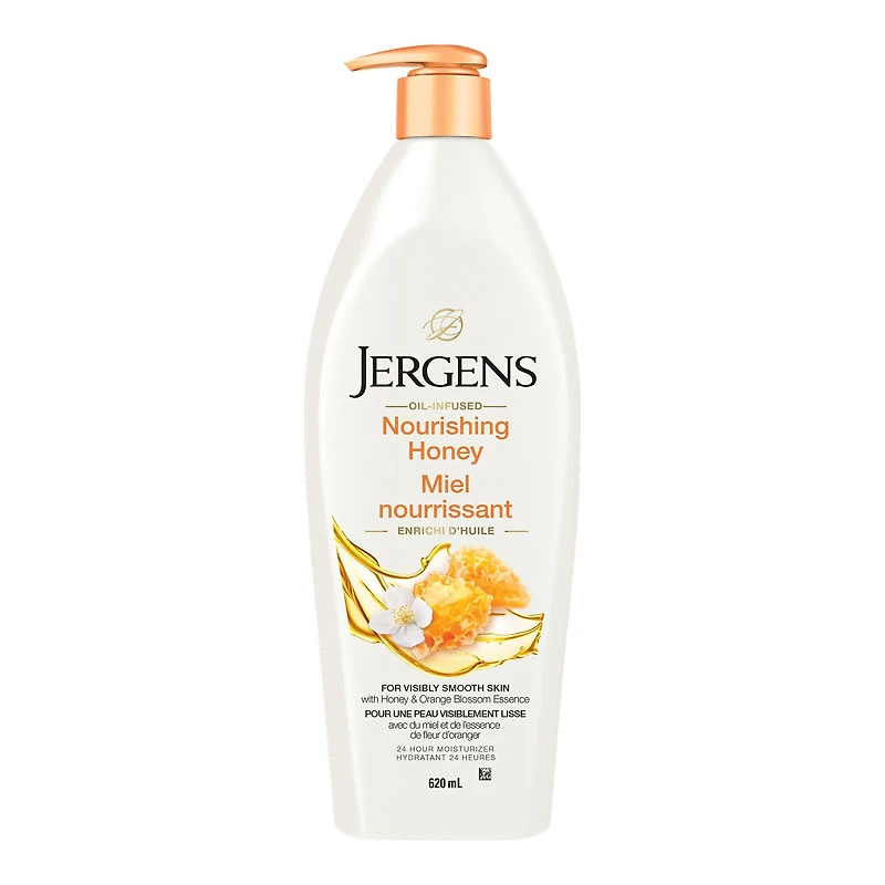 Jergens Oil Infused Nourishing Honey Lotion - Honey & Orange Blossom Essence - 620ml