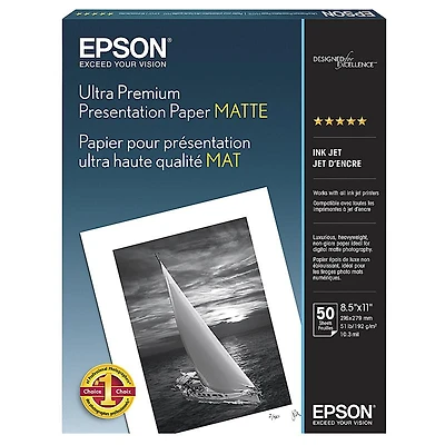 Epson Ultra Premium Presentation Paper - Matte - 8.5 x 11inch - 50 sheets 