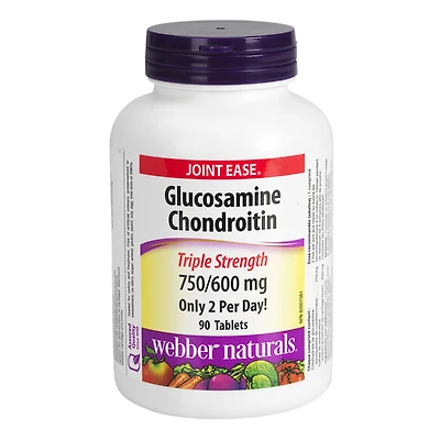 Webber Naturals Glucosamine & Chondroitin Sulfate 750mg/600mg - 90s