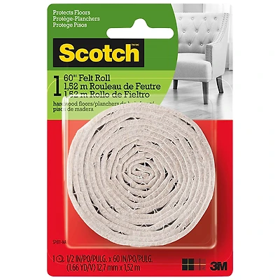 Scotch Easy Cut Felt Furniture Felt Pad - 12.7mm x 1.52m