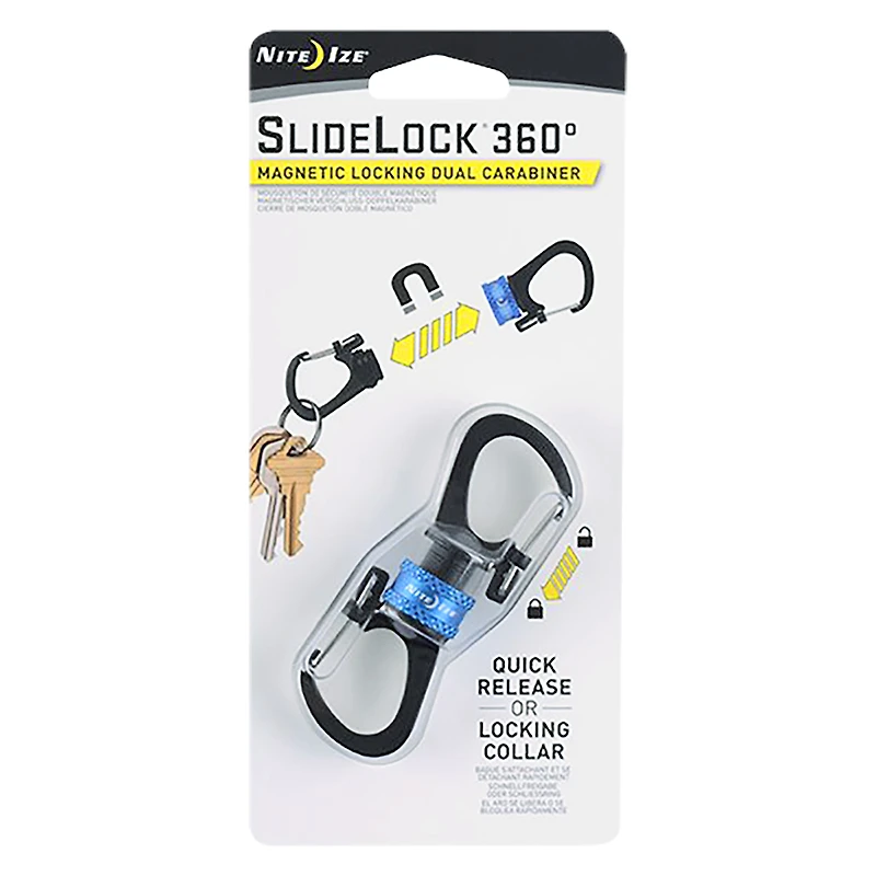 Nite Ize SlideLock 360Â° Magnetic Locking Dual Carabiner - MSBL-03-R7