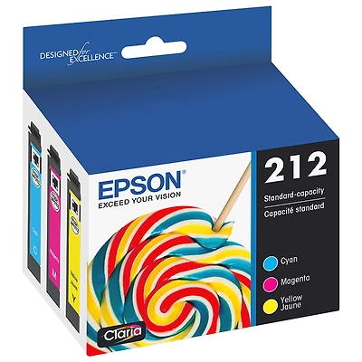 Epson 212 Claria Ink Combo Pack - Cyan/Magenta/Yellow - T212520-S