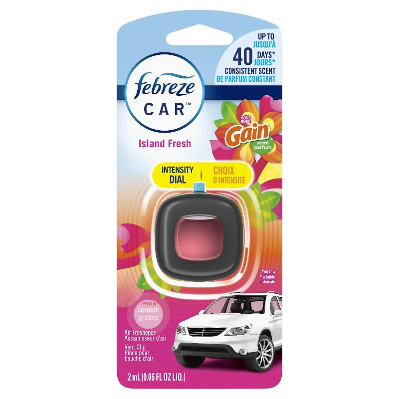 Febreze Car Air Freshener with Gain Scent - Island Fresh - 2ml