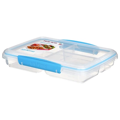 Sistema Multi Split to Go Container - Clear/Blue - 820ml