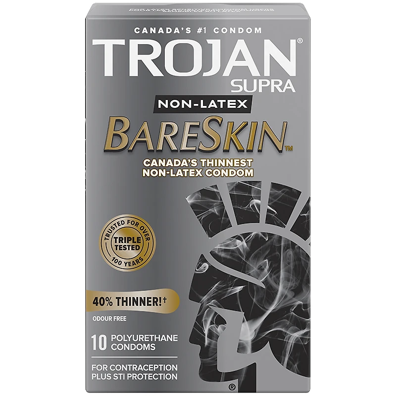 Trojan Supra BareSkin Non-Latex Condoms - 10s