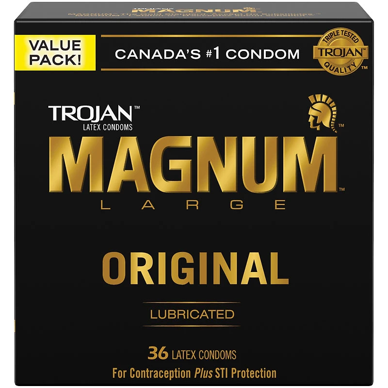 Trojan Magnum Large Original Lubricated Latex Condoms - 36's