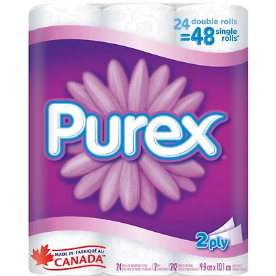 Purex Double Roll Bathroom Tissue - 24s