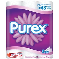 Purex Double Roll Bathroom Tissue - 24s