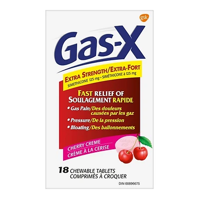 Gas-X Extra Strength Antigas Tablets - Cherry Creme - 18s