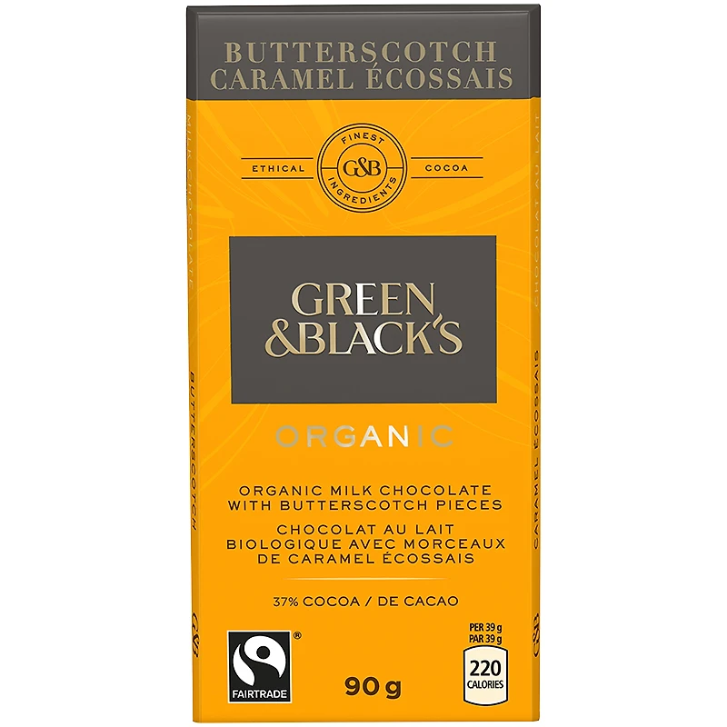 Green & Black's Organic Chocolate - Butterscotch - 90g