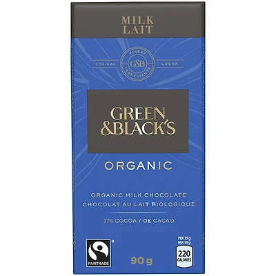 Green & Black's Organic Chocolate - Milk - 90g