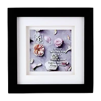 Kiera Grace Double Mat Frame - Black - 6x6 Inch Double Matted for 4x4 Inch - PH00668-4