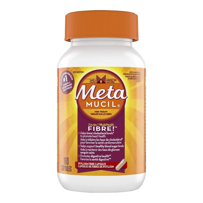Metamucil 3-in-1 Multihealth Fibre Capsules - 160's