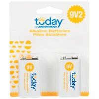 Today by London Drugs Alkaline Battery - 9V/2 pack - 03057