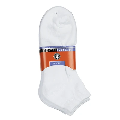Techsock Anklet Cushion Sock - Men's - White- 3 pack