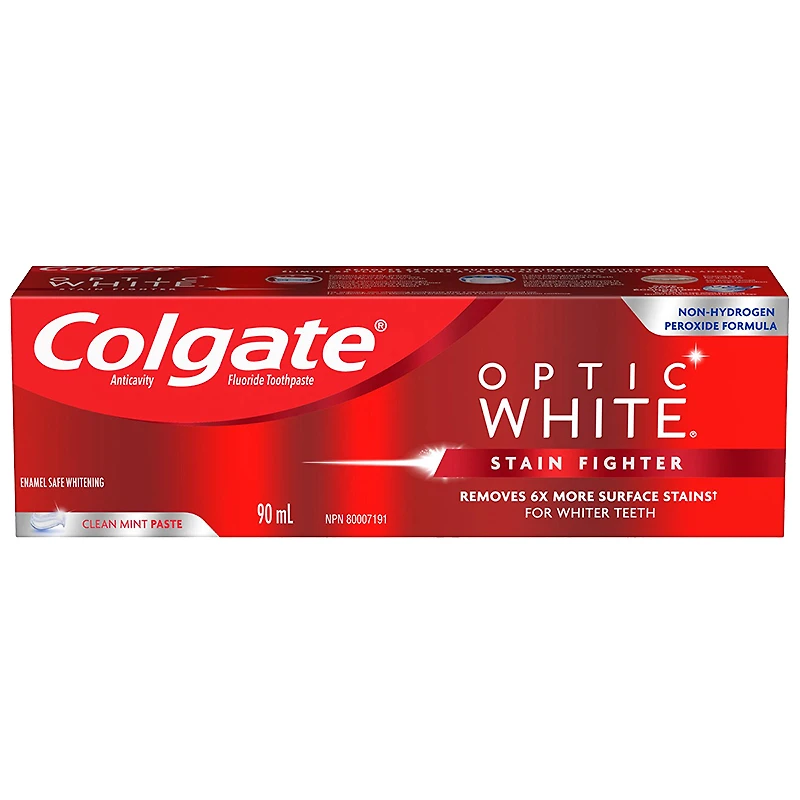 Colgate Optic White Stain Fighter Toothpaste - Clean Mint - 90ml