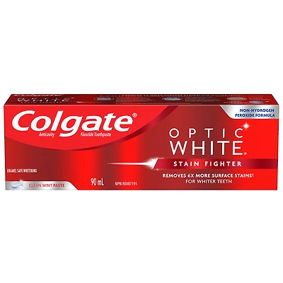Colgate Optic White Stain Fighter Toothpaste - Clean Mint - 90ml