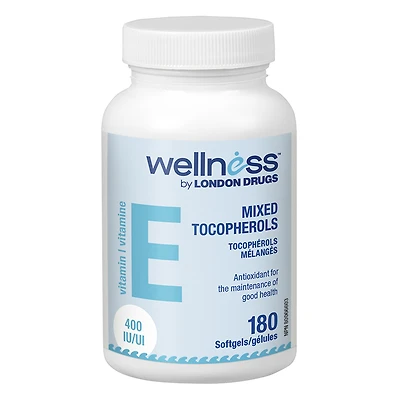 Wellness by London Drugs Vitamin E Mixed Tocopherols - 400 IU - 180s