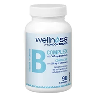 Wellness by London Drugs Vitamin B Complex with 300mg Vitamin C - 90s