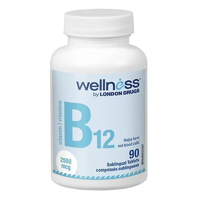 Wellness by London Drugs Vitamin B12 - 2500mcg - 90s