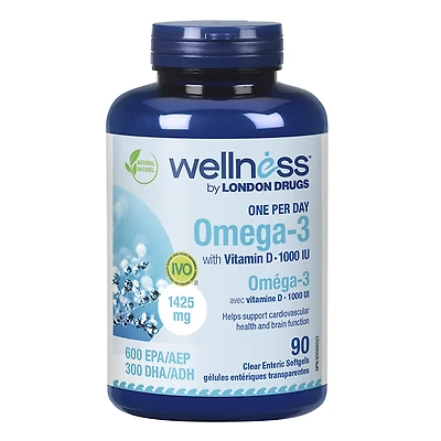 Wellness by London Drugs Omega-3 with Vitamin D - 90s